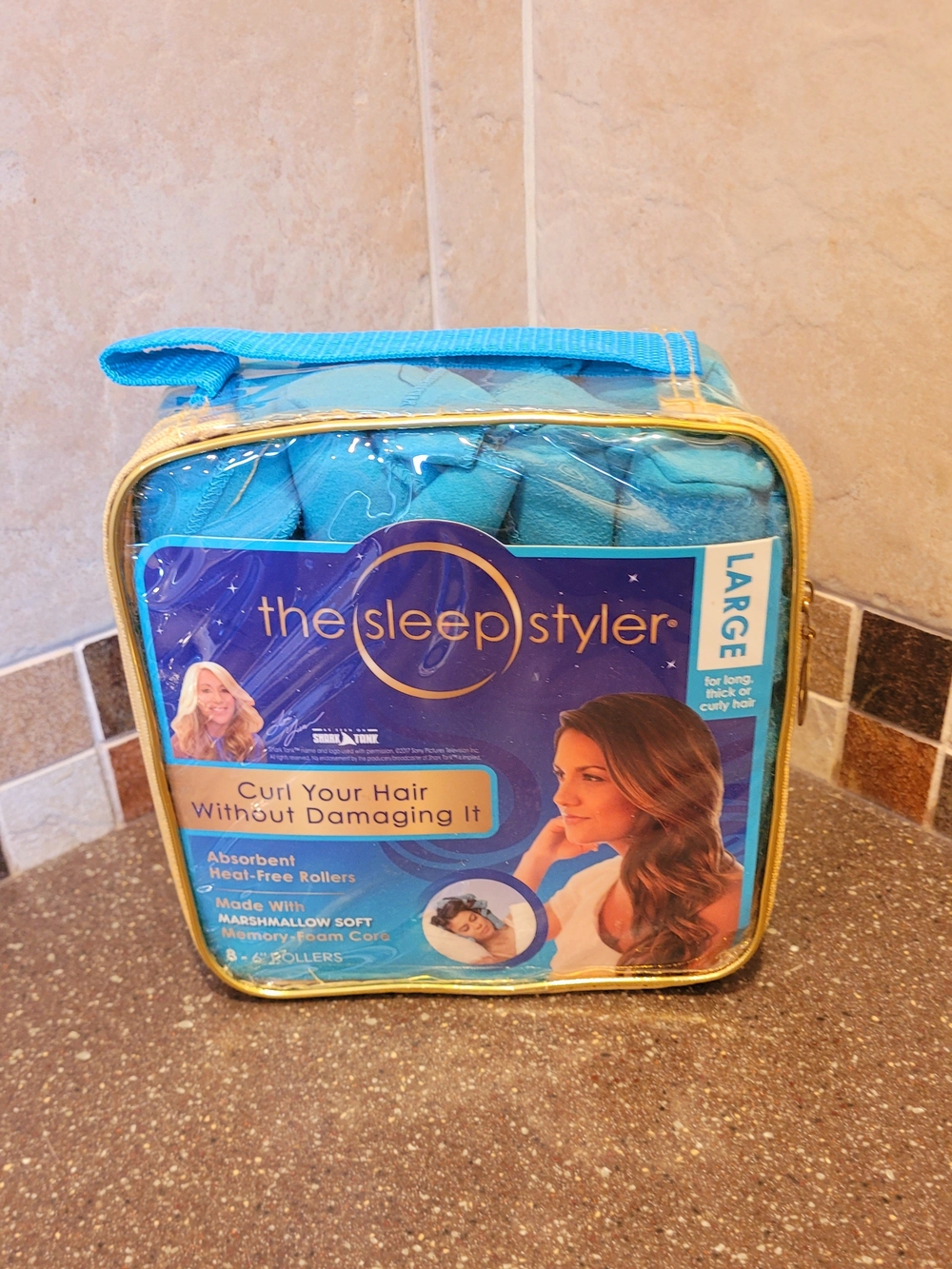 The Sleep Styler Large Heat-Free Hair Rollers - Blue
